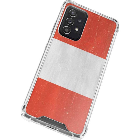Distressed Austria Flag Galaxy A72 5G Clear Case